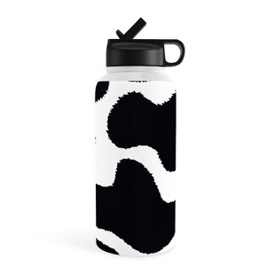 MariaMariaCreative Mooooo Black and White Water Bottle - Society6 - 1 of 4