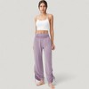 Anna-Kaci Active Women's Wide Leg Lounge Pants with Fold Over Waistband and Adjustable Drawstring Hem - 2 of 4
