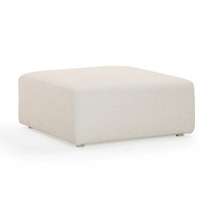 TOV Furniture Hangover Outdoor Ottoman in Cream - 1 of 4
