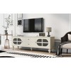 MYINDA 68.9'' Modern TV Stand for TVs up to 75 Inches, Entertainment Center Media Console with Fluted Glass Doors for Living room - 4 of 4
