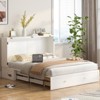 Mjkone Murphy Bed Cabinet , Modern Murphy Bed Queen with Mattress, Built-in USB Charging Station& Drawers - 3 of 4