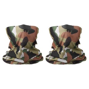 Unique Bargains Breathable Elastic Cycling Fishing Sport Neck Gaiter Face Masks 2 Pcs - 1 of 4