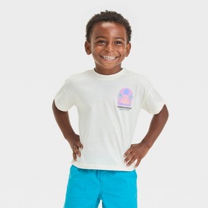 Grayson Mini Toddler Boys' Kindness Short Sleeve T-Shirt - White - 1 of 4