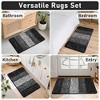 BAGOKIE Ultra Soft 4-Piece Microfiber Bathroom Rug Set - 3 of 4