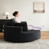 55'' Corduroy Chenille Foam Modern Single Sleeper Chair with 360¡ã Swivel and Pillow for Living Room and Bedroom - 4 of 4