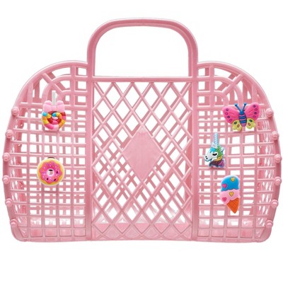 A Little Obsessed Kid’s Jelly Tote Bag With Charms for Girls (Youth)