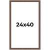 PosterPalooza | 24x40 Wide Barnwood Picture Frame, UV Acrylic, 6 Finishes - Grey, Brown, White, and Black - 2 of 4