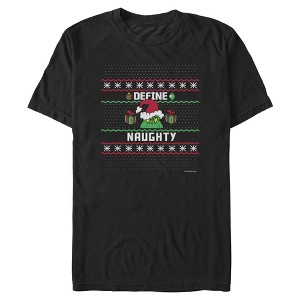 Mens The Grinch Define Naughty Quote T Shirt - 1 of 4