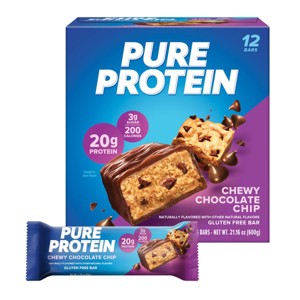 Pure Protein 20g Protein Bars - Chewy Chocolate Chip - 12pk/21.16oz - 1 of 4