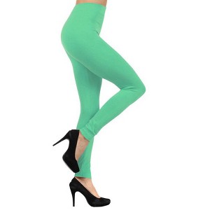 Fleece Lined Legging for Women Warm Thermal Mid Waisted Stretchy Tummy Control Long Leggings Soft Skinny Tights Comfortable Winter Seamless Pants - 1 of 4