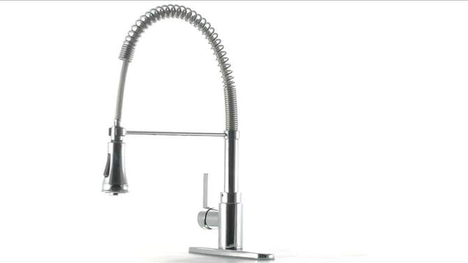 Modern Spiral Pull Down Kitchen Faucet Chrome - Kingston Brass, 4 of 7, play video