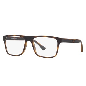 Emporio Armani EA 4115 58021W Unisex Rectangle Sunglasses Matte Havana 54mm - 1 of 3