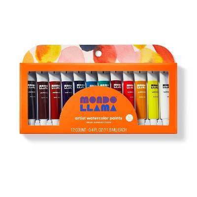 12ct Artist Watercolor Paint Tubes - Mondo Llama™