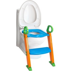 5 Star Super Deals Potty Trainer Toilet Chair Seat with Sturdy Non Slip Step Stool Ladder w/ Handles - 3-In-1 Trainer for Kids & Toddlers - 1 of 4