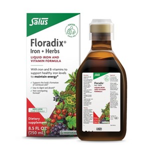 Floradix by Salus Iron & Herbs - Liquid Herbal Supplement for Energy Support* - Iron Supplement with Vitamin C & B Complex Vitamins - 1 of 4