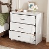 Famapy Farmhouse Nightstand with Drawers Bedside Table 3-Drawer Dresser - 3 of 4