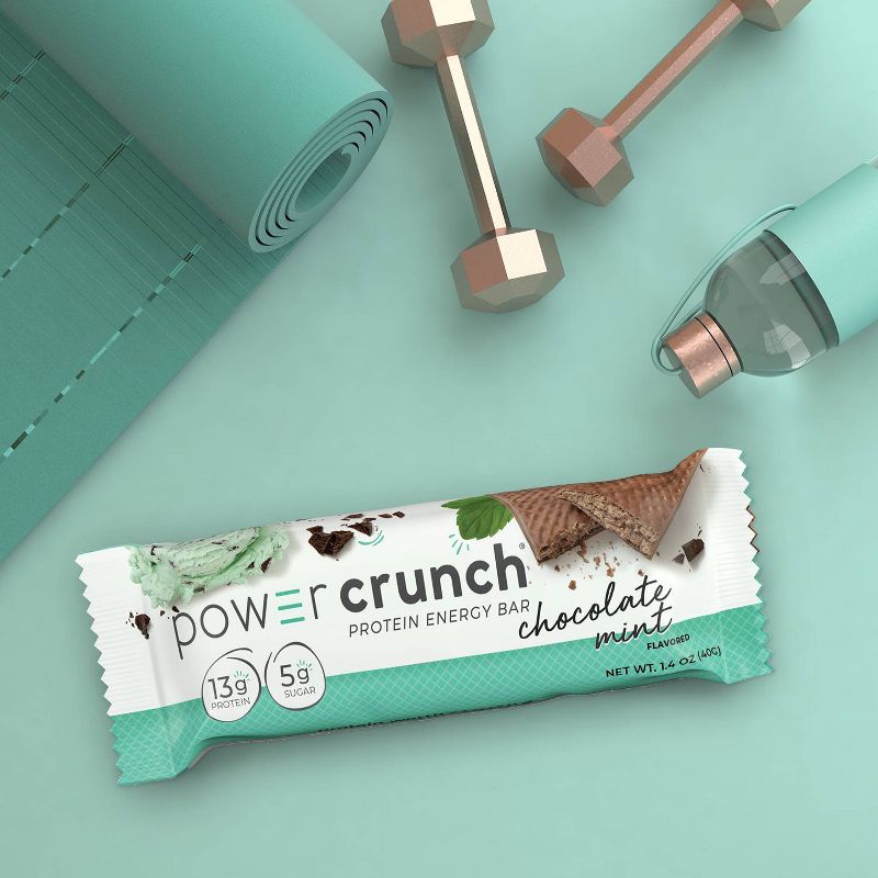 Power Crunch Chocolate Mint Wafer Protein Energy Bar - 5pk, 6 of 8