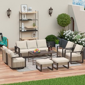 UPTIOT 8-Piece Outdoor Patio Conversation Set - 1 of 4