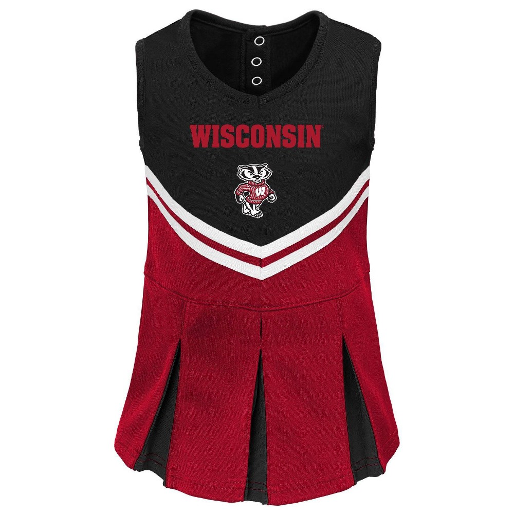 NCAA Wisconsin Badgers Toddler Girls 2pc Cheer Dress Set