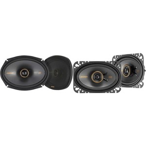 Kicker 51KSC6904 KS-Series 6x9" Coaxial Speakers with 1" tweeters w/ 51KSC4604 4x6" Coaxial Bundle - 1 of 4