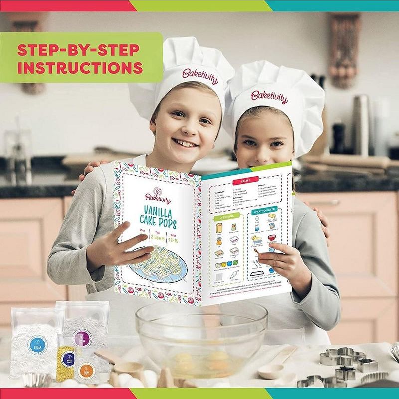 BAKETIVITY Kids Baking DIY Activity Kit - Bake Delicious Vanilla Cake Pops with Pre-Measured Ingredients, 4 of 8