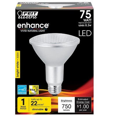 Feit Electric Enhance PAR30 E26 (Medium) LED Bulb Bright White 75 Watt Equivalence 1 pk