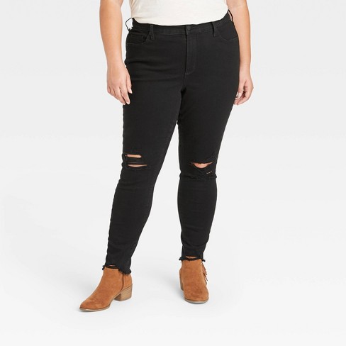 Women's Mid-rise Skinny Jeans - Universal Thread™ Black 20w : Target