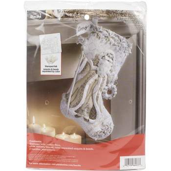 Bucilla Felt Stocking Applique Kit 18" Long-Elegant Christmas