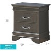 Kumasinova Nightstand with 2 Drawers,Wooden Small Bedside Table with Metal Handles,End Table for Bedroom,Living Room - 3 of 4