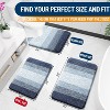 Attop Bathroom Rug Set 2 Piece, Soft Absorbent Microfiber Bath Mats and U-Shaped Contour Toilet Rug, Non-Slip - 3 of 4