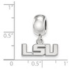 Black Bow Jewelry Sterling Silver Louisiana State Fighting Tigers NCAA Bead Charm - 3 of 4