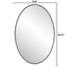 VYNXARIA Iron Art Oval Retro Mirror, Antique Effect, Wall Hanging, Suitable For Bathroom, Bedroom, Living Room (Silver) - 4 of 4