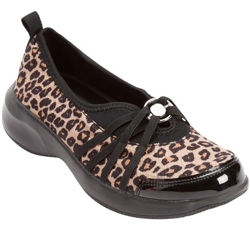 Wide width leopard on sale flats