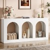 Tribesigns 70.9" Wood Console Table with 3 Arched Shelves for Foyer, Hallway - 2 of 4