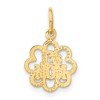 Black Bow Jewelry 14k Yellow Gold #1 Mom Charm or Pendant, 11mm - 3 of 4