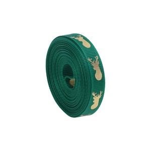 Unique Bargains Gift Wrap Ribbons Polyester Green 179.13"x0.39" 1 Pc - 1 of 4