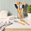 10pc Bamboo Silicone Kitchen Utensil Set Blue - Room Essentials™ - 2 of 3