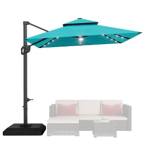 Cantilever Patio Umbrella 10x10ft Large Rectangle Umbrella Outdoor Market Umbrellas 360 Rotation Offset Hanging Outdoor Shade - 1 of 4