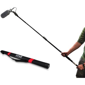 Pyle Telescoping Microphone Boom Pole - Adjustable Fish Pole for Shotgun Mics with 11.5’ Extension - Includes Carry Bag - 1 of 4