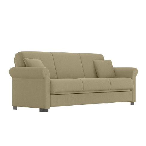 Robert Linen Futon Set Sofa - Convert-A-Couch - image 1 of 4