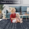 Boho Area Rug Non Slip Washable Floor Mat Non Shedding Soft Bedroom Rug Low Pile Indoor Print Decorative Rug for Kitchen Bedroom Living Room - 4 of 4