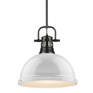 Golden Lighting Duncan 1 Light Pendant with Rod - 1 of 1