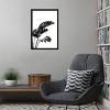 Amanti Art Monstera Black and White 03 by Amini54  Wood Framed Wall Art Print - 4 of 4