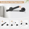 Itopfox 4 Piece Black Bathroom Hardware Set Stainless Steel Wall Mounted Includes Towel Ring Toilet Paper Holder 2 Hooks - 3 of 4