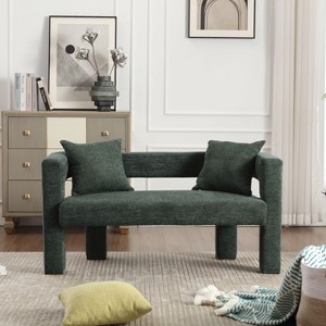 NicBex 51.2 Inch Loveseat,Modern Chenille Small Loveseat Sofa with 2 Pillows,Comfy Upholstered 2-Seater Couch for Living Room,Bedroom - 1 of 4