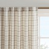 Plaid Rod Pocket and Back Tab Curtain Panel with Fleece Lining Natural 50x95" - 4 of 4
