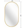 Vynxaria 20" x 28" Gold Metal Oval Mirror: A Touch of Whimsy and Elegance for Your Space - 3 of 4