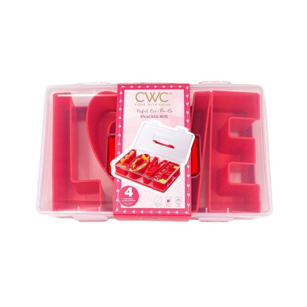 Cook With Color Valentine LOVE Snack Box Red
