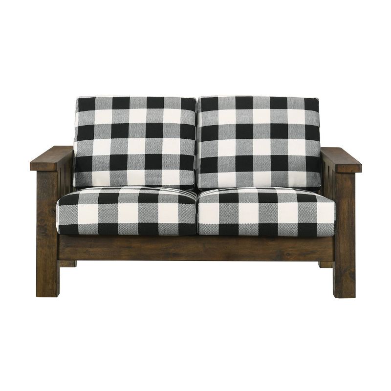 Jovie Gingham Rustic Loveseat - HOMES: Inside + Out, 1 of 9