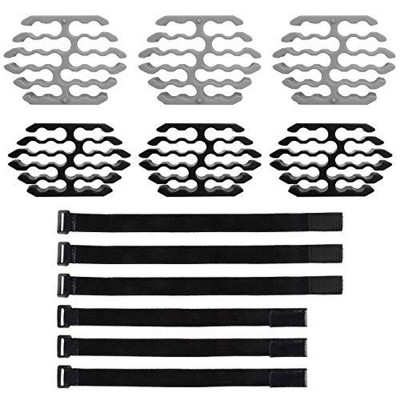 Impresa Cable Organizer Kit - 6 Cable Straps and 6 Inserts - Wire Organizers for Cords